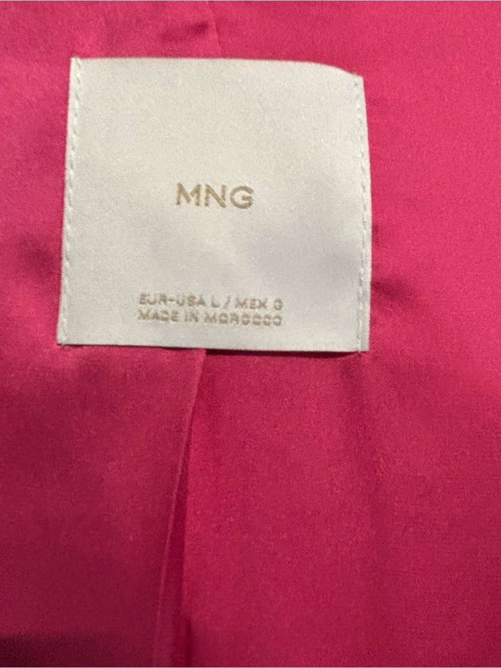 Mango Hot Pink Striped Single-Button Blazer - Picture 7 of 8